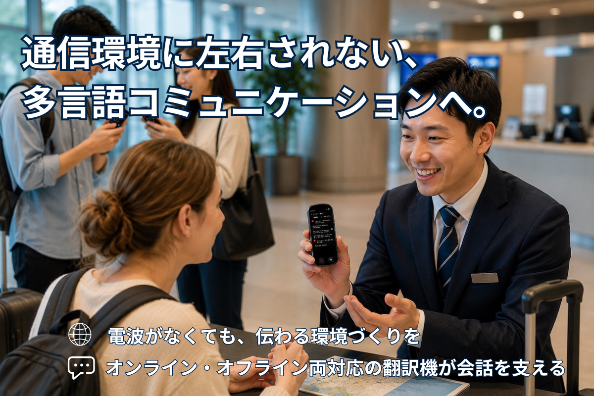 通信がないと会話が止まる？オフライン環境でも対応できる多言語コミュニケーションの改善策